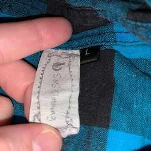 Blue &black flannel long sleeve